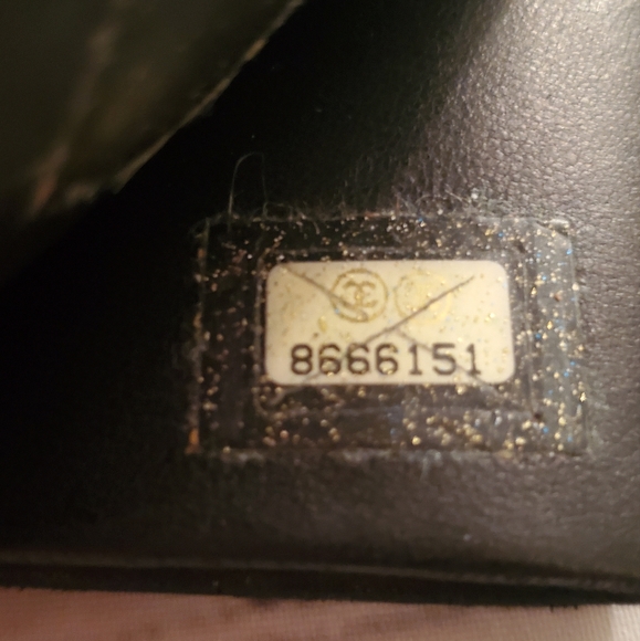 Chanel Black Embossed Caviar Leather long wallett vintage - Picture 16 of 16